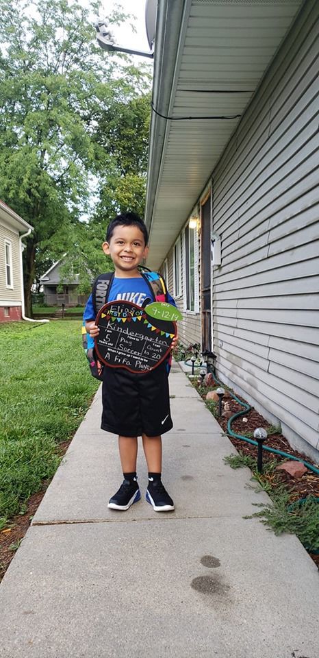 Elias first day of kindergarten